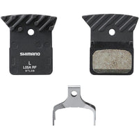 Shimano Dura Ace L05A-RF Alloy Backed Disc Brake Pads with Spring & Cooling Fins - Resin