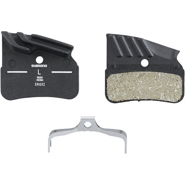 Shimano Spares N03A disc pads and spring; alloy back with cooling fins; resin