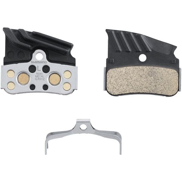 Shimano Spares N04C disc pads and spring; alloy/stainless back with cooling fins; metal sintered