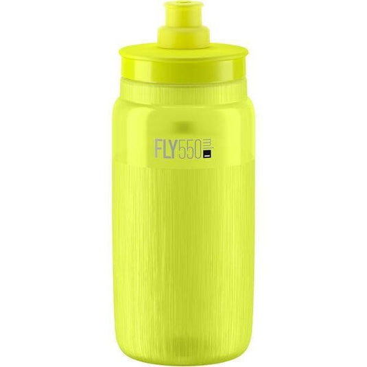Elite Fly Tex Lightweight Cycling Sports Bottle - Fluorescent Yellow - 550 ml