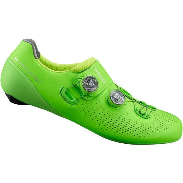 Load image into Gallery viewer, Shimano S-PHYRE RC9 (RC901) SPD-SL Shoes, Green
