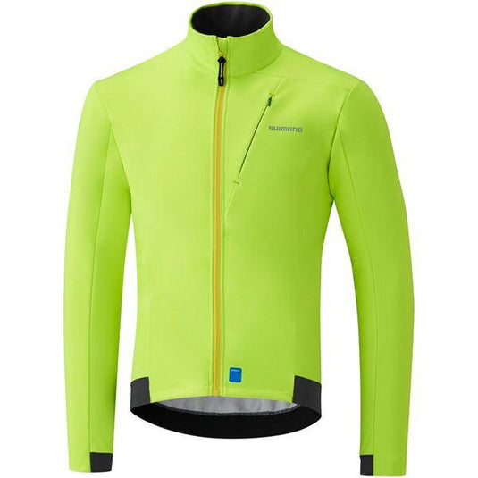 Shimano Clothing Men's Wind Jacket, Neon Yellow, Size L