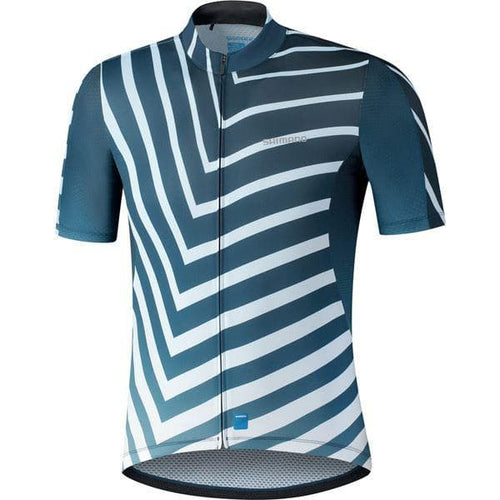 Shimano Clothing Men's Aerolite Jersey; Navy Zebra; Size XL