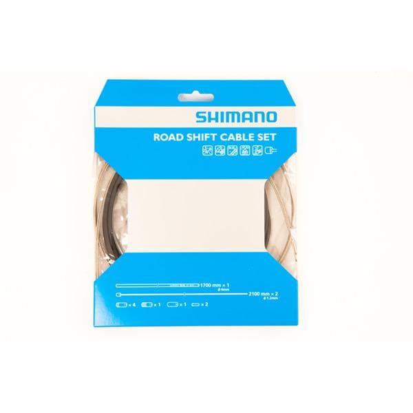 Shimano Spares Road gear cable set; stainless steel inner wire; black