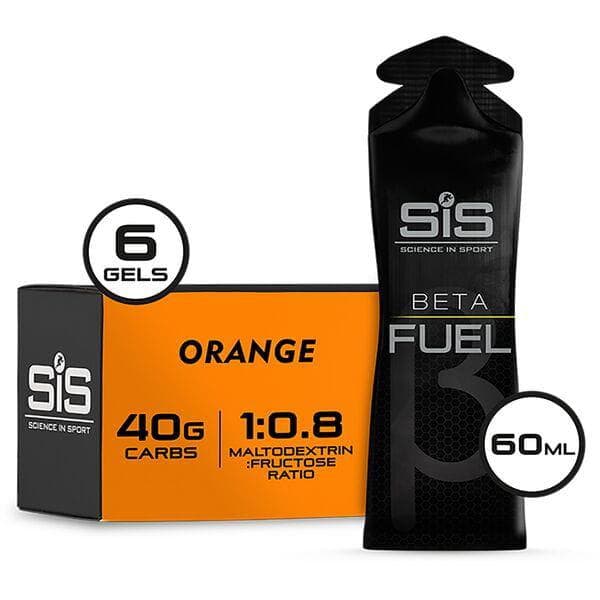 Load image into Gallery viewer, Science In Sport Beta Fuel Energy Gel - box of 6 gels - orange
