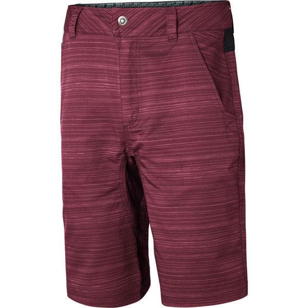 Madison Roam men's shorts; pinned stripes black grape / fudge small