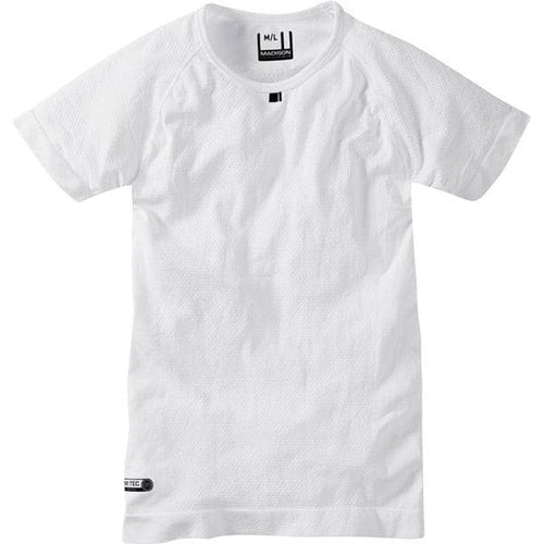 Madison Isoler mesh men's short sleeve baselayer; white X-small / small