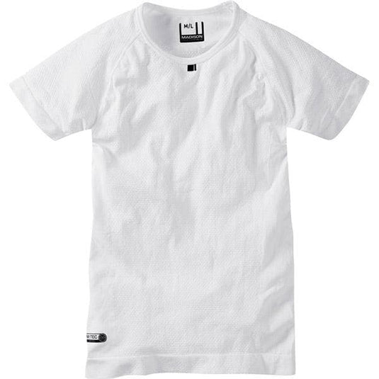Madison Isoler mesh men's short sleeve baselayer; white X-small / small