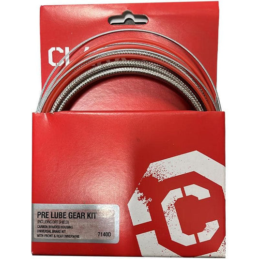 Clarks Pre Lube Braided Mountain & Road Bike Brake Cable Kit - Front & Rear - XTR Grey