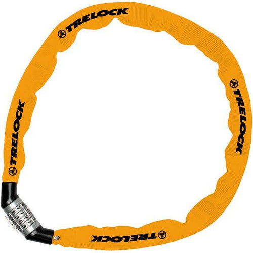 4/11 Trelock Chain Lock BC115 60cm x 4mm Combo Orange