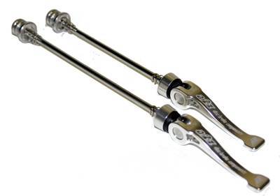 Load image into Gallery viewer, A2Z Chromoly (CroMo) Bicycle Quick Release Front &amp; Rear Skewer Set - Silver
