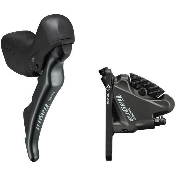 Shimano Tiagra ST-4720 Tiagra 10-speed STI bled with BR-4770 flat mount calliper