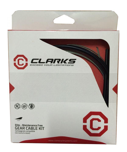 Clarks Elite Front & Rear ROAD Bike Gear Cable Kit - Campagnolo Compatible