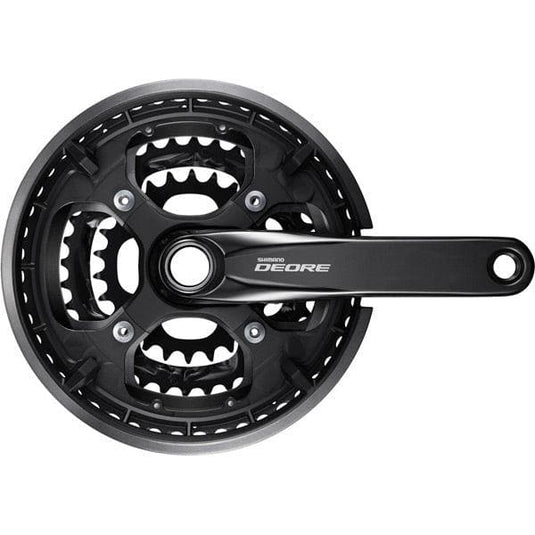Shimano Deore FC-T6010 Deore 10-speed chainset; 48/36/26T; with chainguard; black; 175 mm