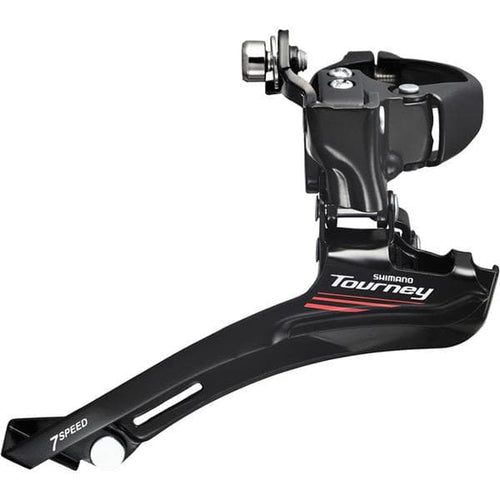 Shimano Tourney / TY FD-A073 7-speed front derailleur; triple 28.6 / 31.8 / 34.9 mm