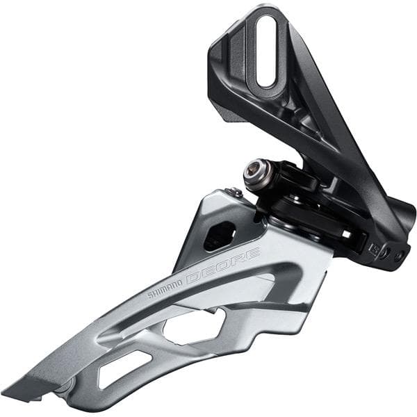 Shimano Deore M6000-E triple front derailleur, side swing, front pull