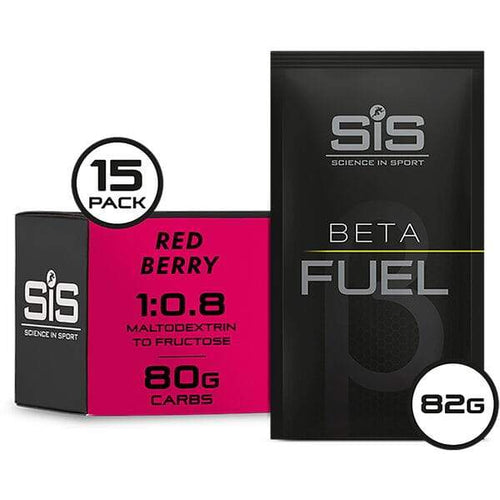 Science In Sport BETA Fuel energy drink powder - box of 15 sachets - red berry