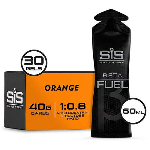 Science In Sport Beta Fuel Energy Gel - box of 30 gels - orange
