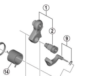 Shimano Spares RD-M8000 bracket axle unit; for normal type