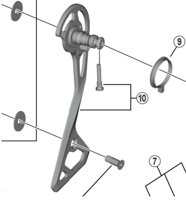 Shimano Ultegra RD-R8000 Outer Plate & Fixing Bolt - GS Cage - 3E9 9808