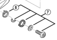 Shimano Spares PD-T400 cage fixing bolt unit; right