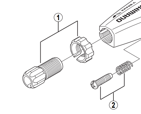 Load image into Gallery viewer, Shimano Spares BL-M421 cable adjusting bolt and nut; M10 x 16 mm
