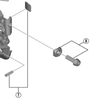Shimano Spares FD-R8000 support bolt and plate