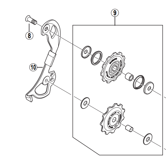 Shimano Spares RD-M772 inner plate GS