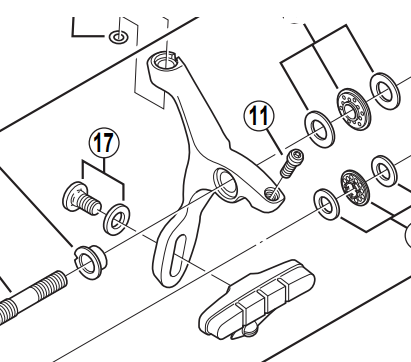 Load image into Gallery viewer, Shimano Spares BR-7700 EC bolt M4 x 10.2 mm
