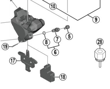 Shimano Spares BR-RS505 bolt fixing pin