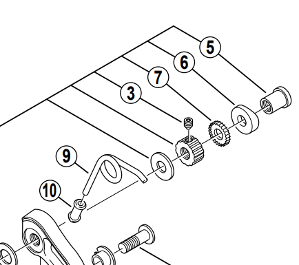 Shimano Spares BR-7800 pivot nut for front 27 mm