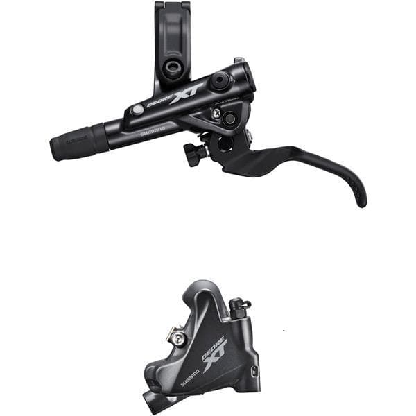 Shimano Deore XT BR-M8110/BL-M8100 XT bled brake lever/flat mount calliper; rear left