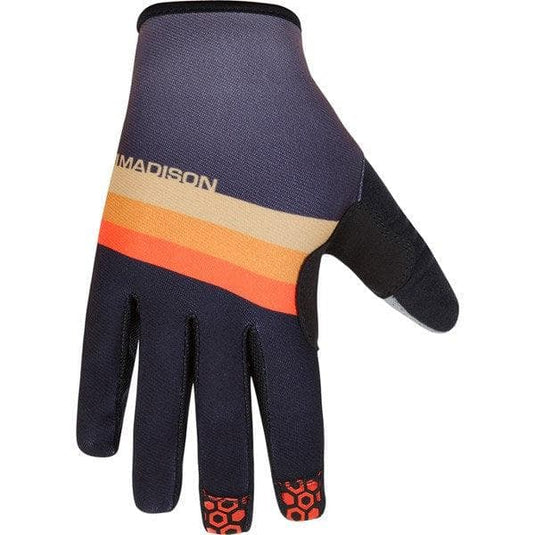 Madison Alpine men's gloves; stripe black / golden syrup small