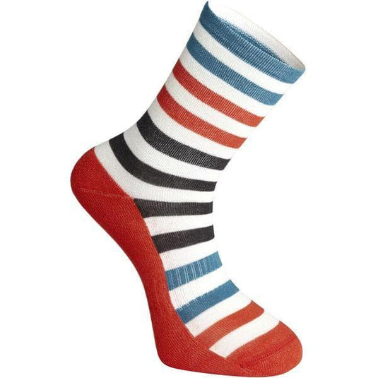 Madison Isoler Merino 3-season sock - white / red / blue pop - medium 40-42