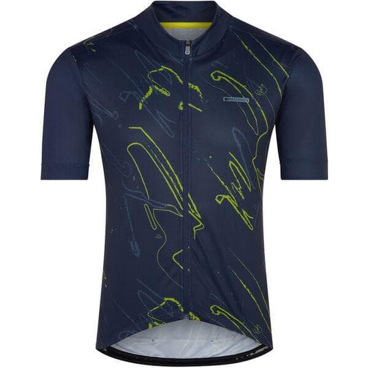 Madison Sportive men's short sleeve jersey - brushstrokes ink navy - xx-large