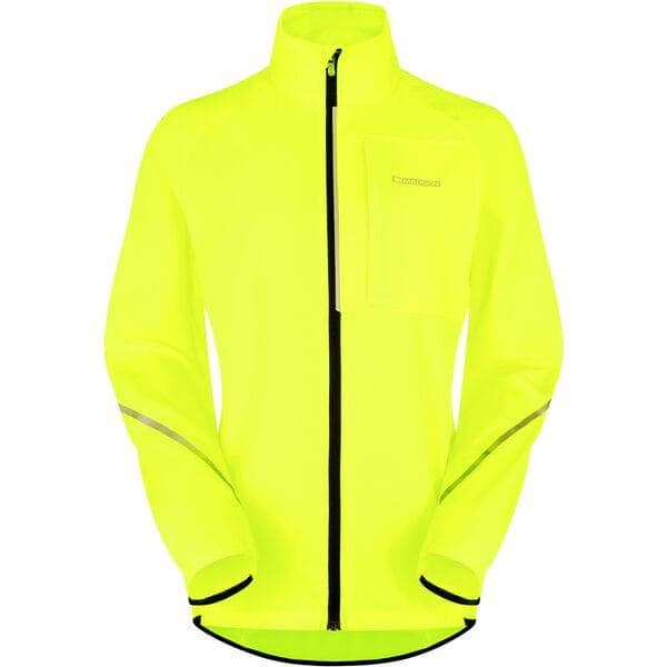 Madison Freewheel women's Packable jacket; hi-viz yellow - size 8