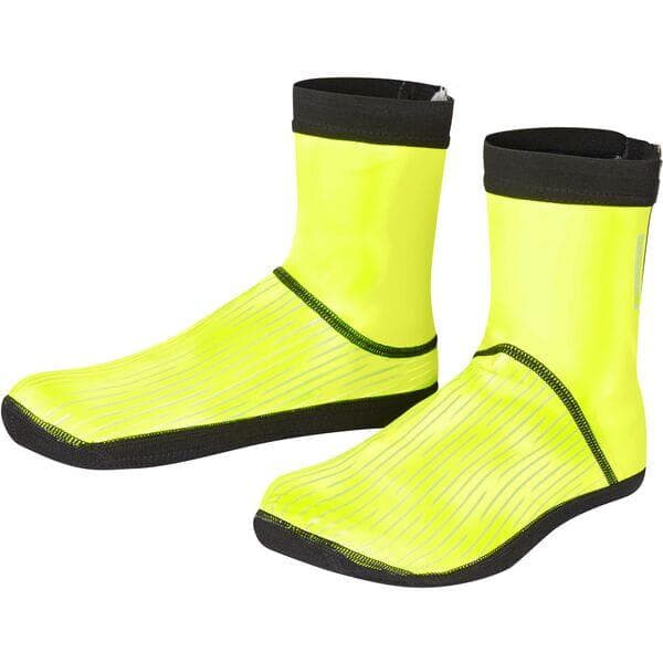 Madison Stellar Open Sole overshoes; black / hi-viz yellow - small