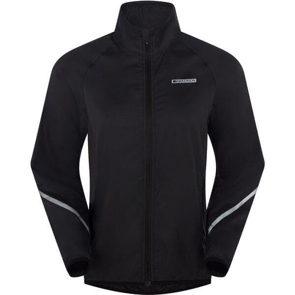 Madison Freewheel youth packable jacket; black - age 11 - 12