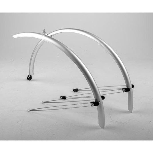 M Part Commute full length mudguards 24 x 60mm silver
