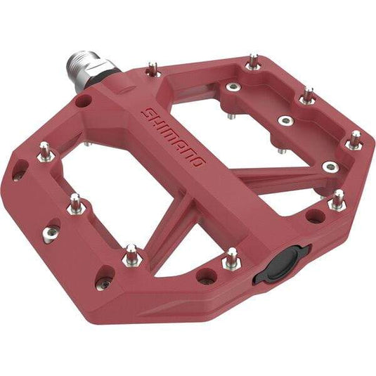 Shimano Pedals PD-GR400 flat pedals; resin with pins; red