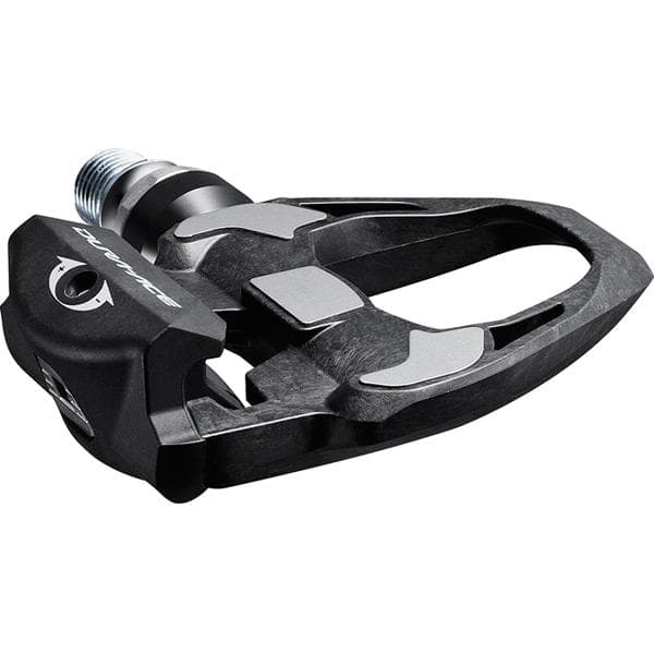 Load image into Gallery viewer, Shimano Pedals PD-R9100 Dura-Ace carbon SPD SL Road pedals; 4 mm longer axle
