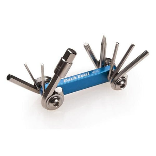 Park Tool IB-2 - I-Beam Mini Fold-Up Hex Wrench Screwdriver and Star-Shaped Wrench Set