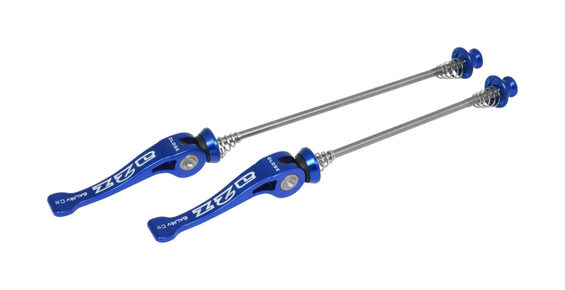 Load image into Gallery viewer, A2Z Chromoly (CroMo) Bicycle Quick Release Front &amp; Rear Skewer Set - Blue
