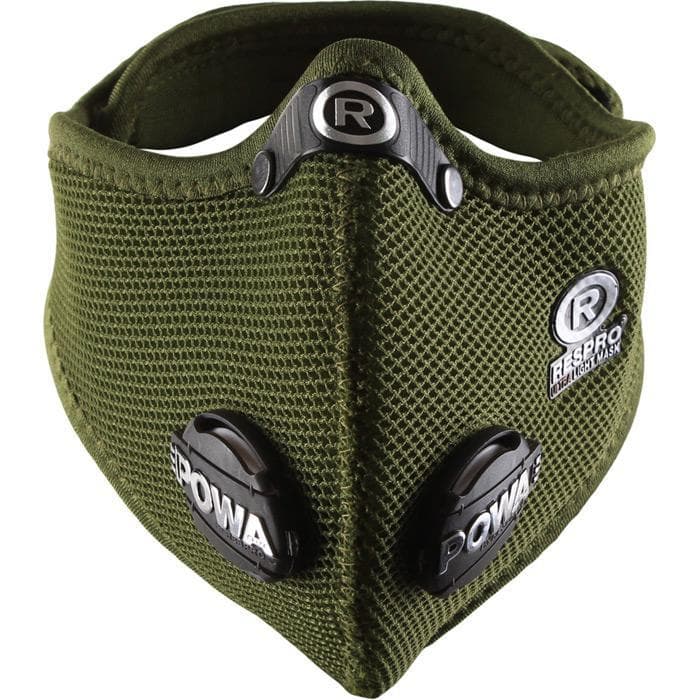 Load image into Gallery viewer, Respro Ultralight Mask with Powa Filter Valves - Green - Large
