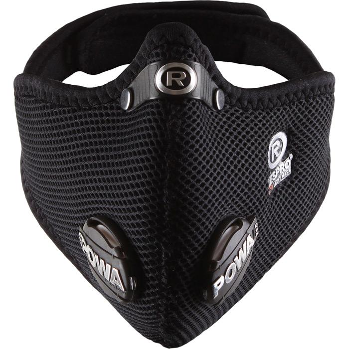 Respro Ultralight Mask with Powa Filter Valves - Black - Medium