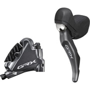 Shimano GRX ST-RX810 GRX 2-speed STI bled with BR-RX810 flat mount calliper; left rear
