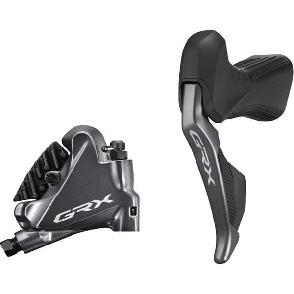 Shimano GRX ST-RX815 GRX Di2 2-speed STI bled with BR-RX810 calliper; left rear
