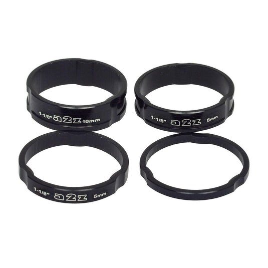A2Z CNC 1" 1/8 Ahead bike headset spacers 3mm, 5mm, 8mm and 10mm Black
