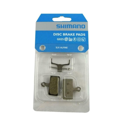 Shimano G02S disc brake pads, steel backed, resin Replaced G01S