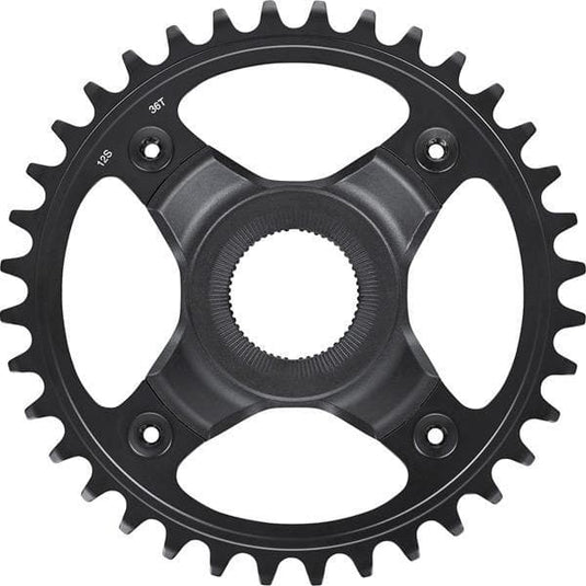 Shimano STEPS SM-CRE70-12-B chainring; 36T for chainline 53 mm; without chainguard; black